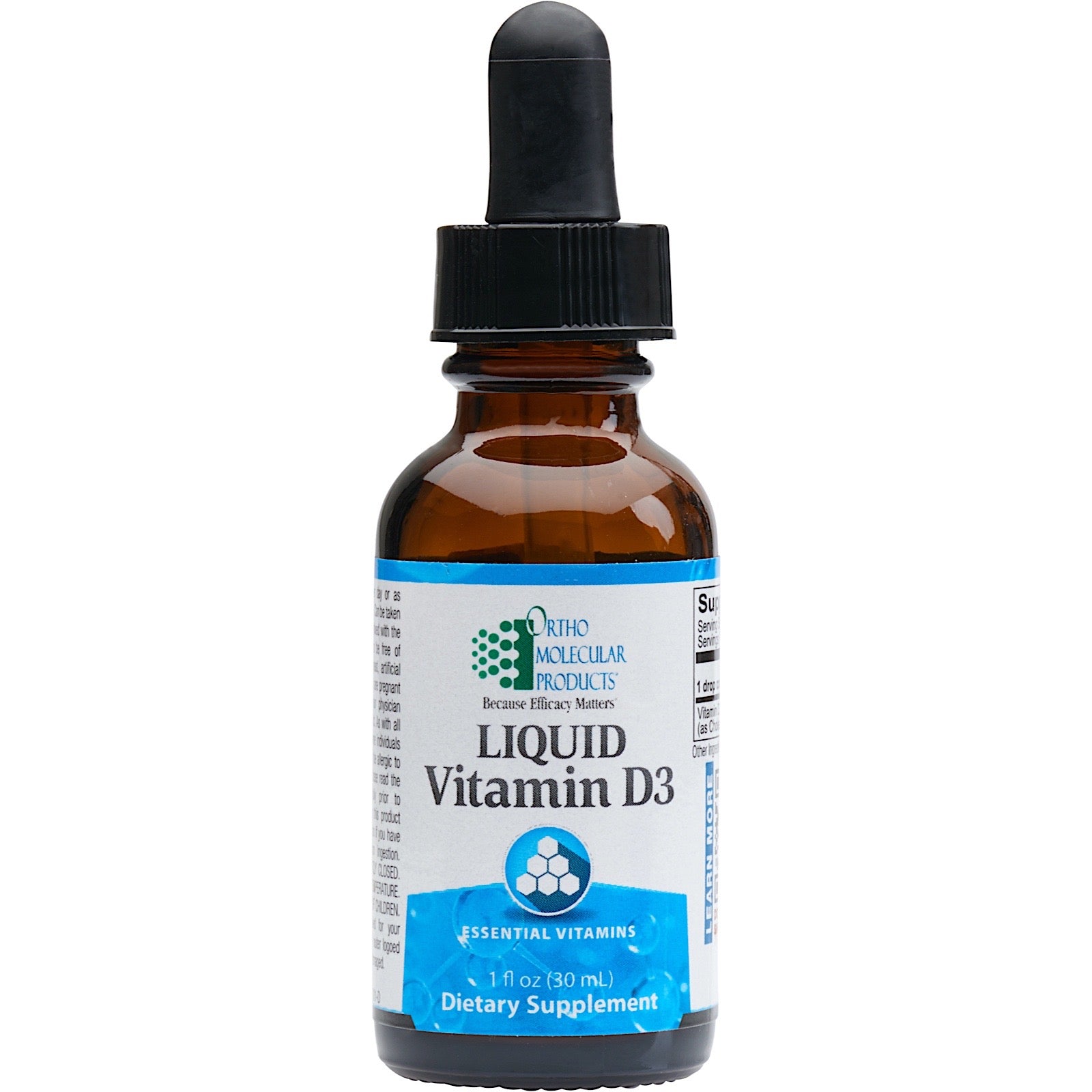 Ortho Molecular, Liquid Vitamin D3, 1 oz UPC 615033008710 | HiLife Vitamins